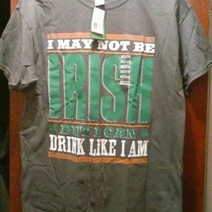 NWT Irish Gildon heavy cotton tear away tee L